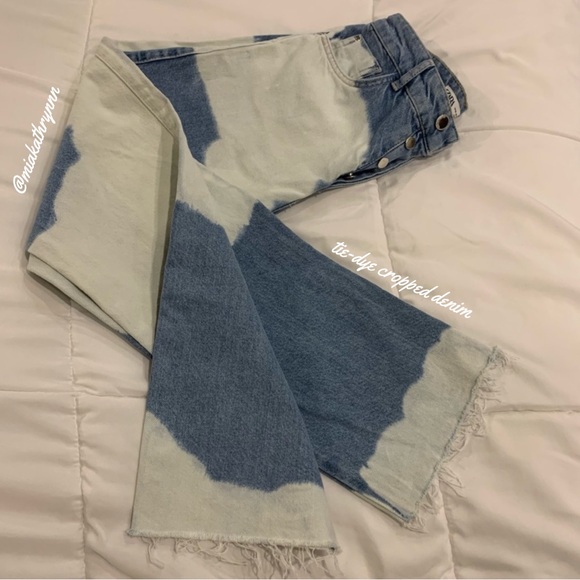 ZARA - High Waisted, Straight Leg Tie-Dye Jeans - Denim - Women’s 4 (EUR 36) - Picture 6 of 10